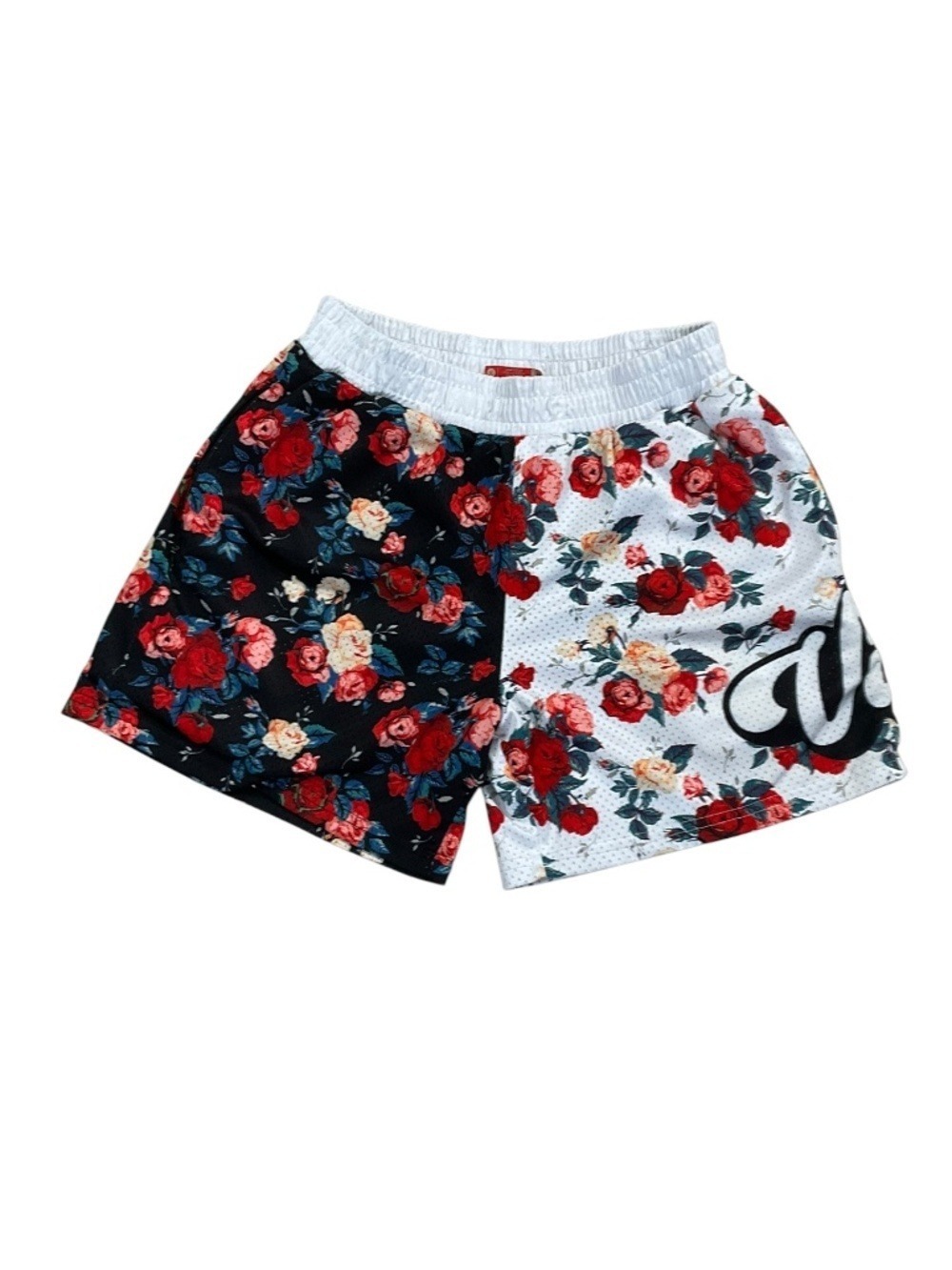Hoop Culture Floral Mesh Basketball Shorts Medium Lined Zip Pockets